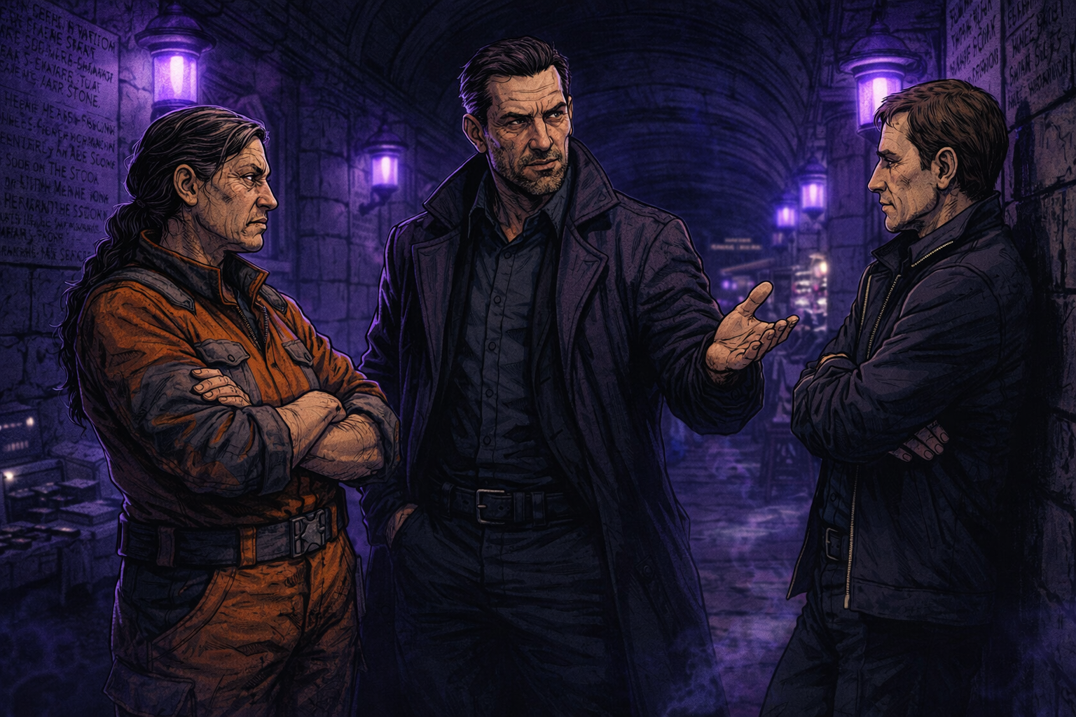 Confrontation scene - Edda, Cipher, and Kade